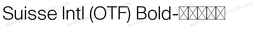 Suisse lntl (OTF) Bold字体转换
